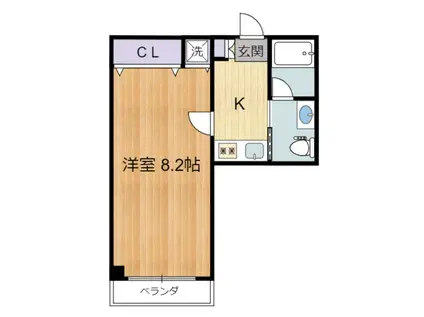 第13安藤マンション(1K/2階)の間取り写真