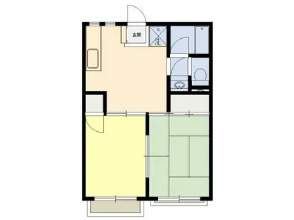 第3メゾンTGMC棟(2DK/2階)の間取り写真