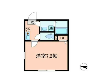 ポモドーロ池上(1K/3階)の間取り写真