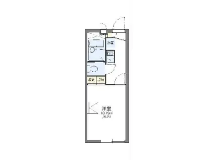 レオパレスウィステリア平井III(1K/2階)の間取り写真