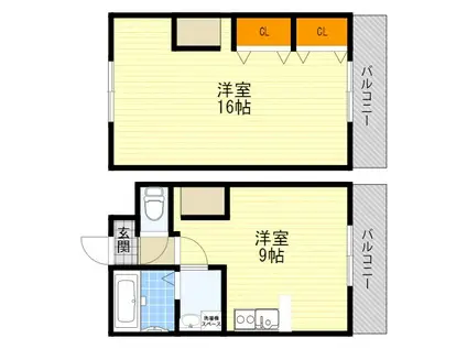 レスポワール北(1LDK/7階)の間取り写真