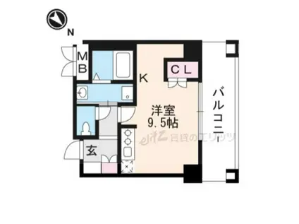 パークナードフィット吹田健都(ワンルーム/7階)の間取り写真