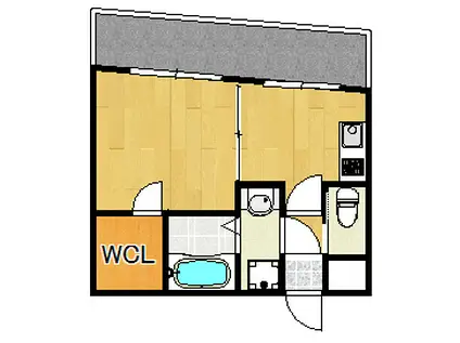 サヴォイザフォースフォー(1K/8階)の間取り写真