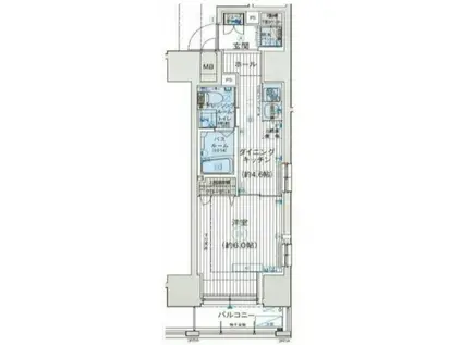 エステムプラザ芝公園(1DK/6階)の間取り写真