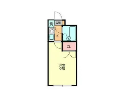 ラ・メゾンモネ(1K/2階)の間取り写真