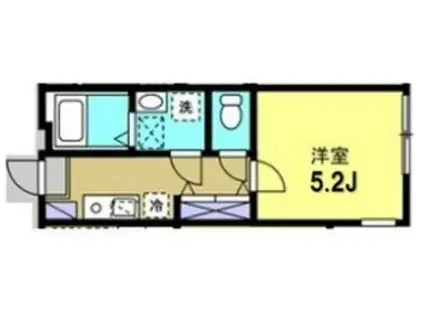 FEID LAGOON下小田中(1K/2階)の間取り写真