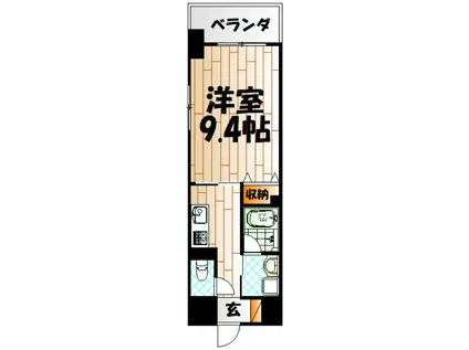 クルーズ レーヌ(1K/5階)の間取り写真