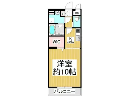 コンフォーティアあさま(1K/5階)の間取り写真