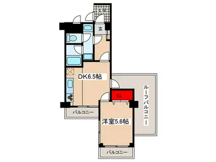 東急ドエルアルス東日暮里(1DK/7階)の間取り写真