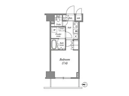 GRAN PASEO両国ノース(1K/6階)の間取り写真