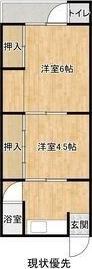 長田区高取山町アパート(2K/1階)の間取り写真