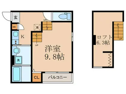 セレサージュ山科(1K/1階)の間取り写真