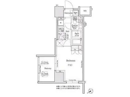 コンフォリア浅草橋(1K/8階)の間取り写真