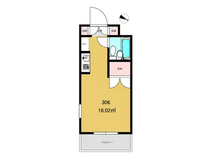 ジョイフル羽根木(ワンルーム/3階)の間取り写真