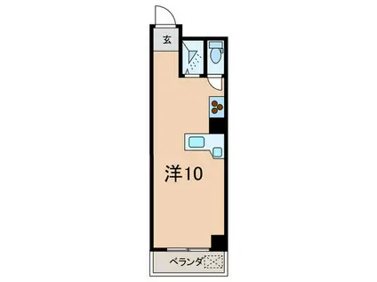 マンションリーベ(ワンルーム/4階)の間取り写真