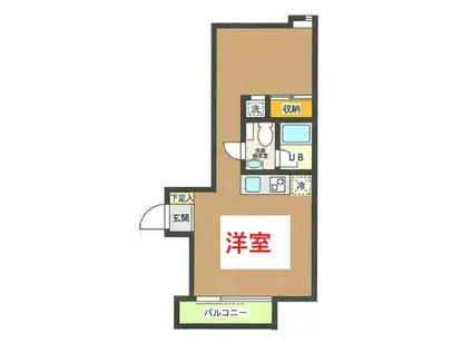 アクアコート(1DK/1階)の間取り写真