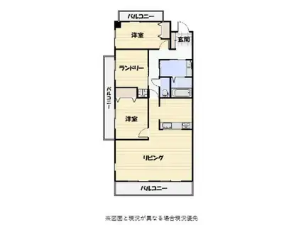 アドバンス新検見川(2LDK/4階)の間取り写真