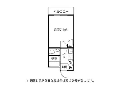 あさぎりハイツ(1K/1階)の間取り写真