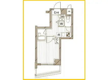 GRANDVAN TAQTYS YOKOHAMA(1K/3階)の間取り写真