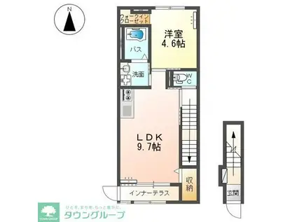 本庄市T様アパート工事(1LDK/2階)の間取り写真