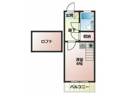 コーポアメニティI・II(ワンルーム/1階)の間取り写真