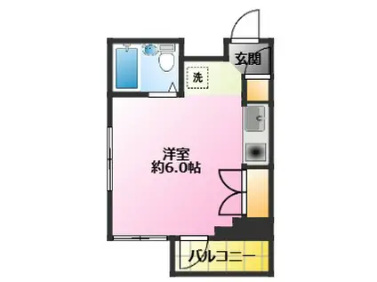 リバティー新丸子(ワンルーム/5階)の間取り写真