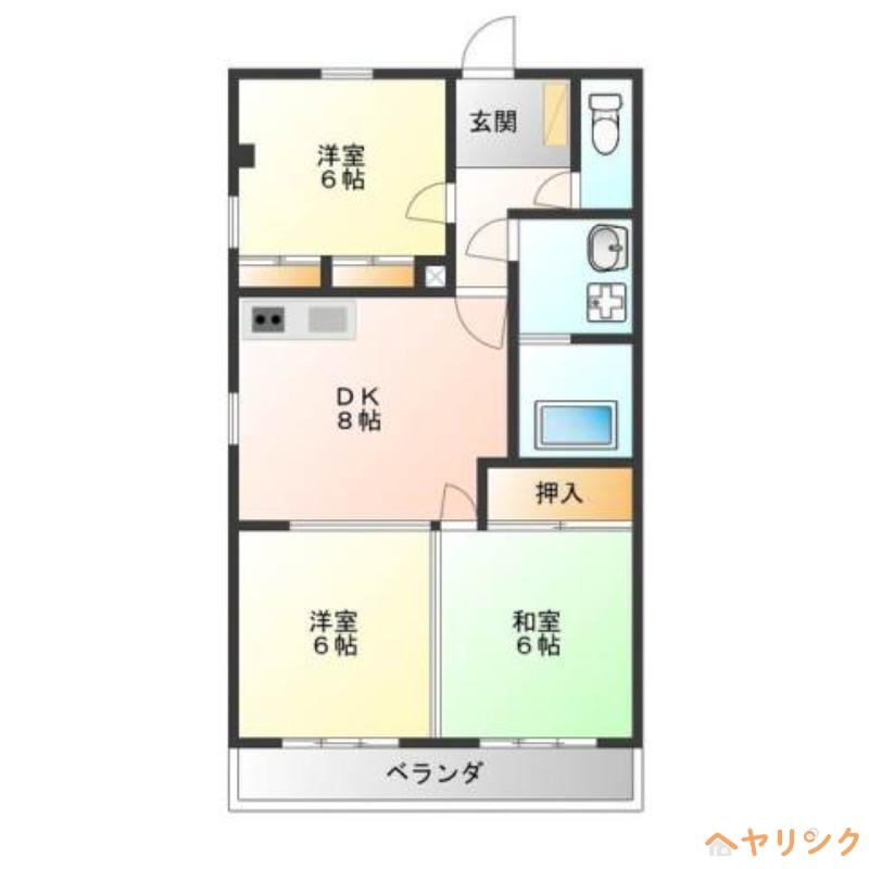 ラピュタ(3DK/2階)の間取り写真