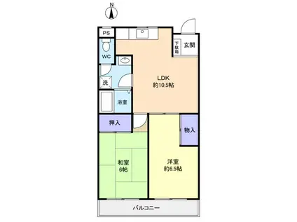 グリーンヒル八千代(2LDK/1階)の間取り写真