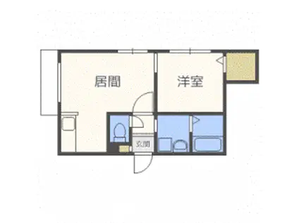 アール南郷16(1LDK/2階)の間取り写真