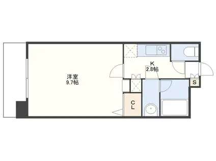 S-FORT長崎大学病院前(1K/10階)の間取り写真
