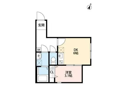 MK RESIDENCY(1DK/3階)の間取り写真