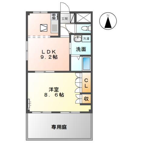 OTTIMO CASA(1LDK/1階)の間取り写真