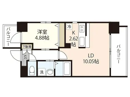 EL CAMINO(1LDK/11階)の間取り写真