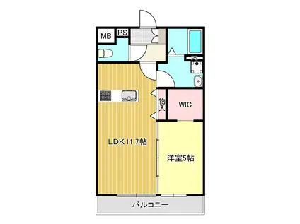 NORE(1LDK/1階)の間取り写真