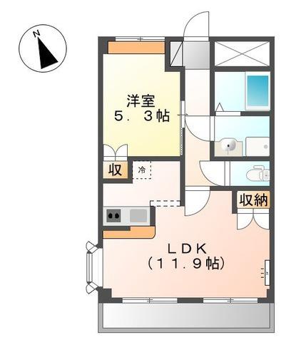 ルピナス21(1LDK/2階)の間取り写真
