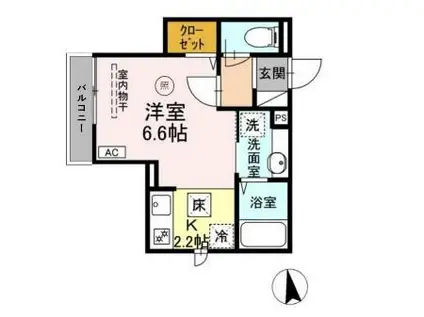 グラナーデ南千住(ワンルーム/1階)の間取り写真