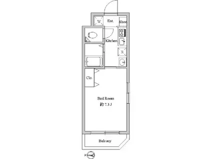 パストラル成増(1K/3階)の間取り写真