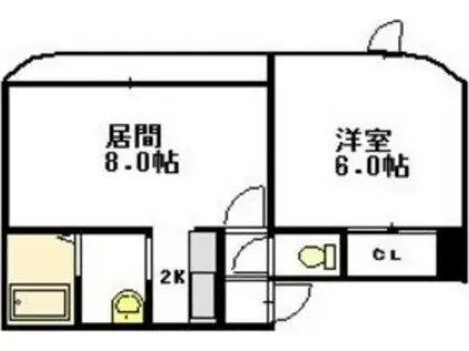 サンシエール・アン(1LDK/1階)の間取り写真