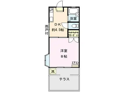 サンハイム領家(1DK/1階)の間取り写真