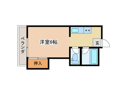 ラ・ポールあさまA(1K/3階)の間取り写真