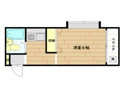 セベラパートI(1K/2階)の間取り写真