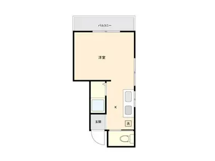 樋口ハイツ(ワンルーム/6階)の間取り写真