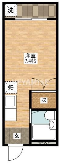 BEN匠7番館(ワンルーム/3階)の間取り写真