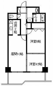 センチュリー旭川(2LDK/2階)の間取り写真