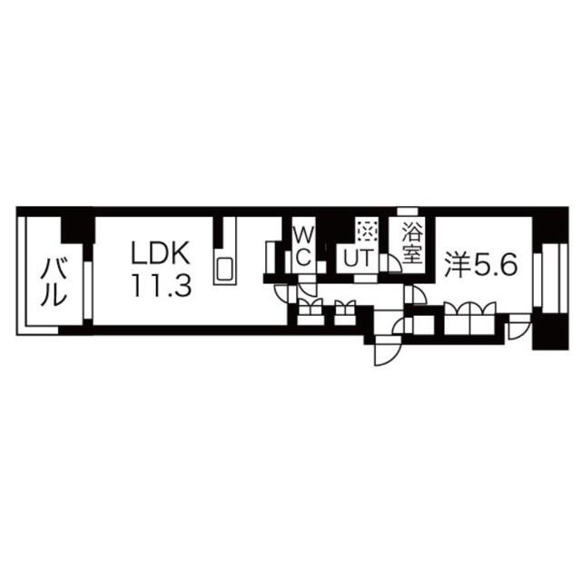 シーズンフラッツ押上サウス(1LDK/7階)の間取り写真
