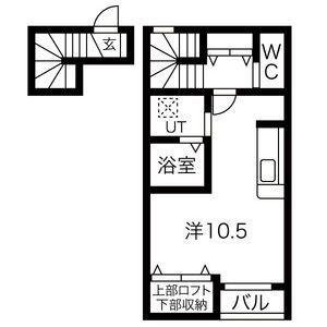 NOTOS HANDEN (1K/2階)の間取り写真
