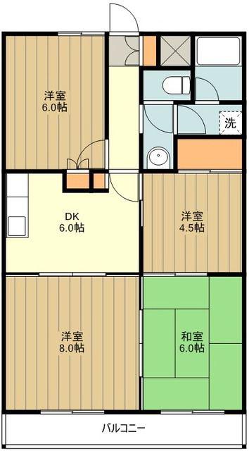 青梅昭和ビル(4DK/3階)の間取り写真