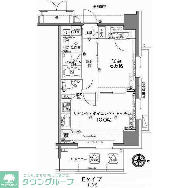 MFPRコート木場公園(1LDK/4階)の間取り写真