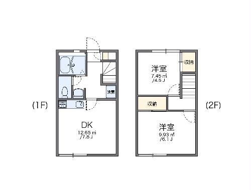 レオパレスメゾンエール(2DK/1階)の間取り写真