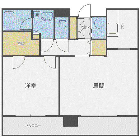 ビッグパレス南5条(1LDK/14階)の間取り写真